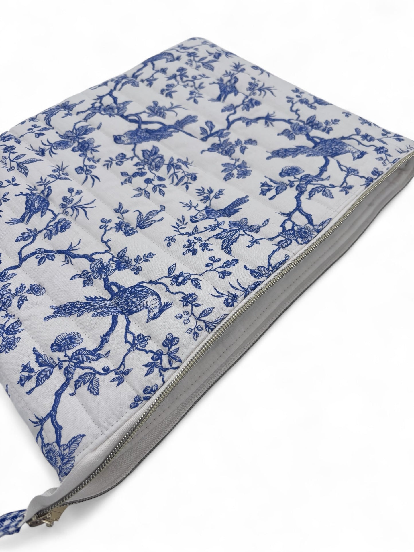 Blue Bird Quilted Laptop Sleeve - Padded Case (14 to 17 inch)