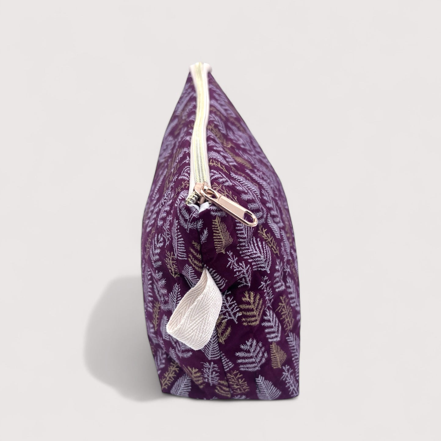 Red Forest Quilted Cotton Wash Bag - Toiletry Pouch