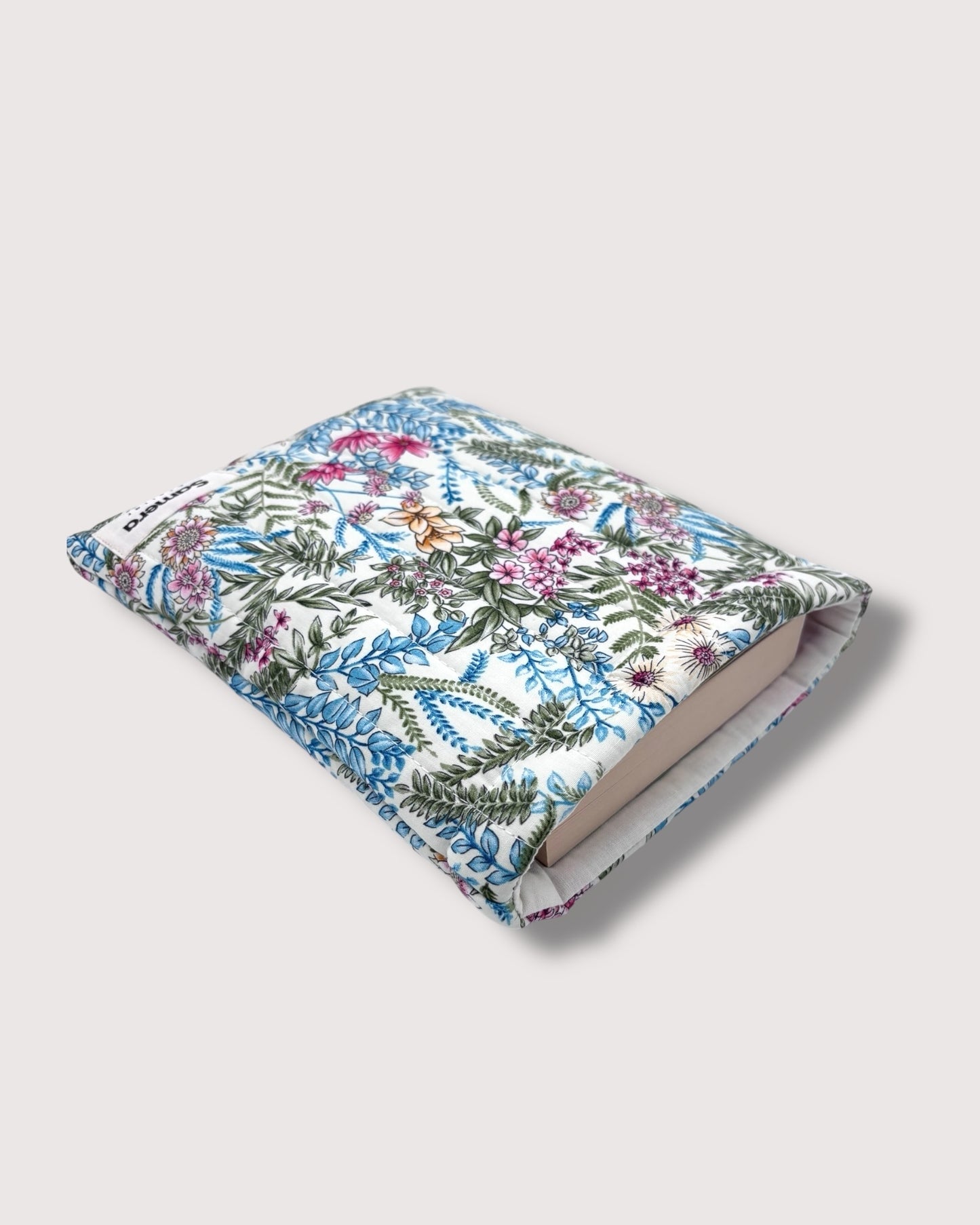 Floral White Garden Book Sleeve