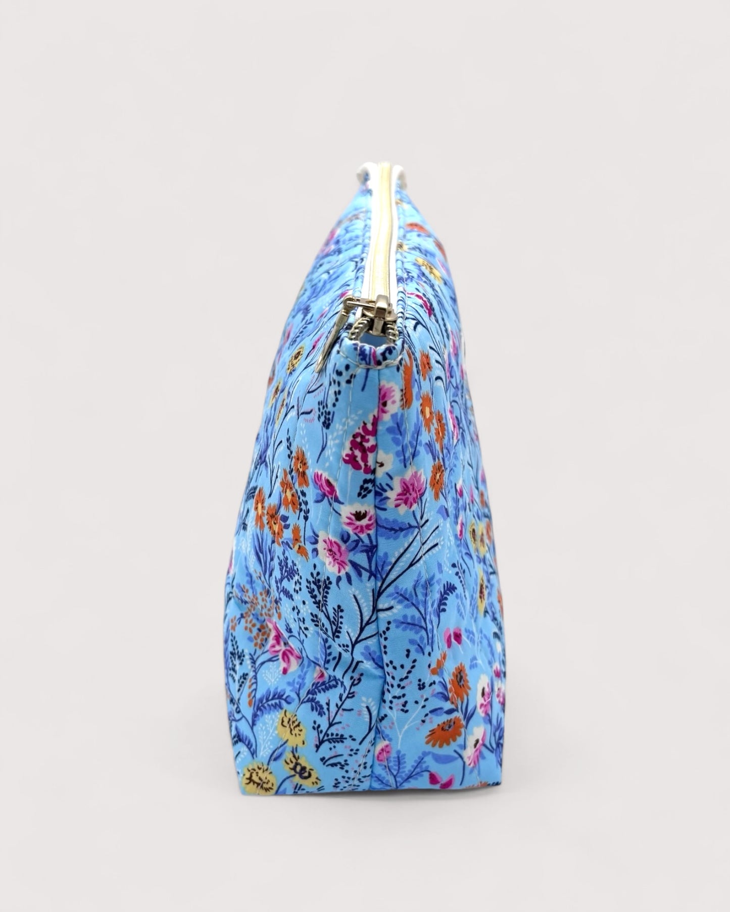 Sky Floral Cotton Wash Bag - Toiletry Pouch