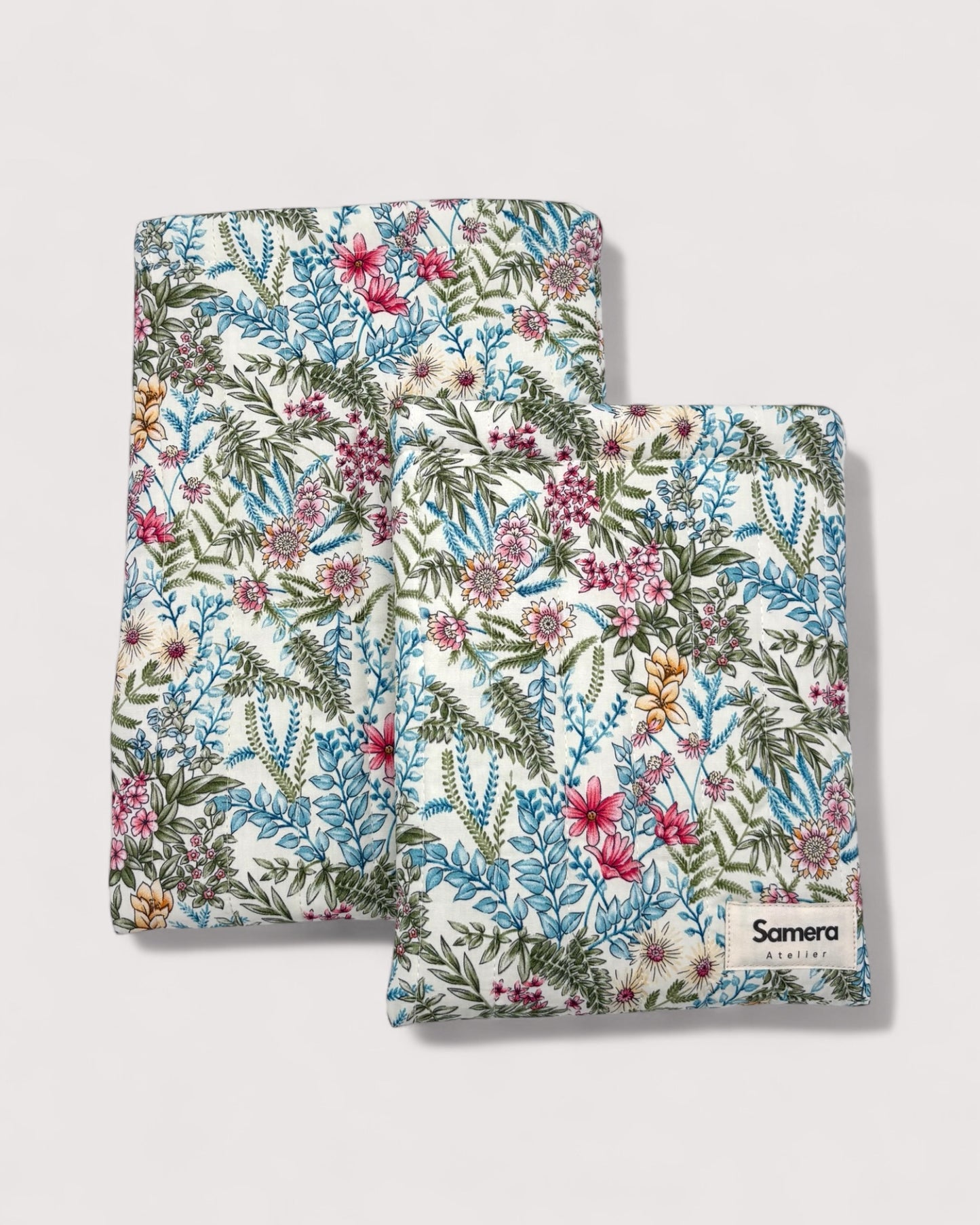 Floral White Garden Book Sleeve