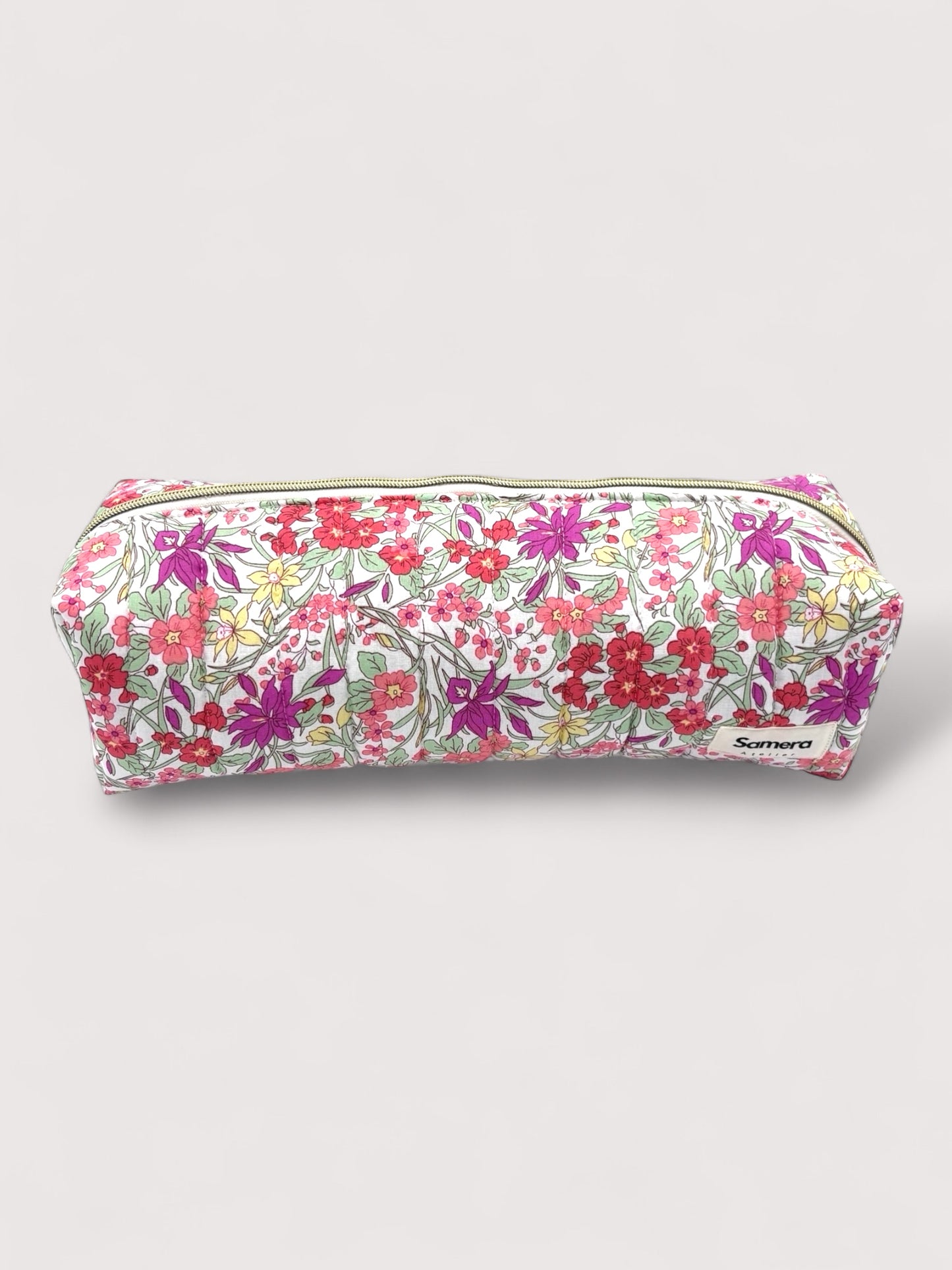 Pink Floral quilted Hairtool Bag