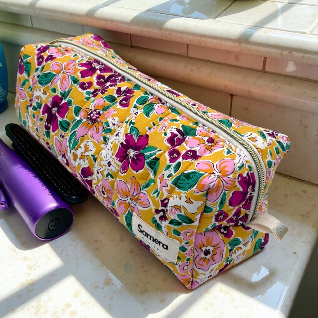 Sunburst Bloom quilted Hairtool Bag