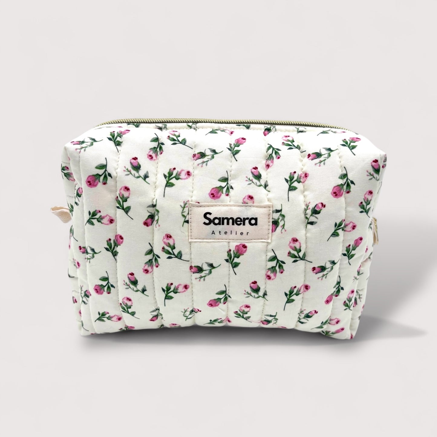 Rosy Carry Quilted Cotton Cosmetic Bag -  Carry all