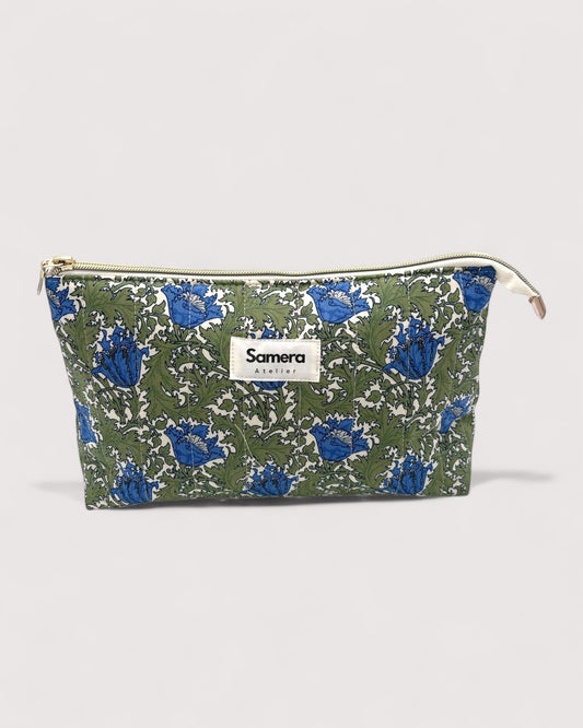 Green Garden Cotton Wash Bag - Toiletry Pouch