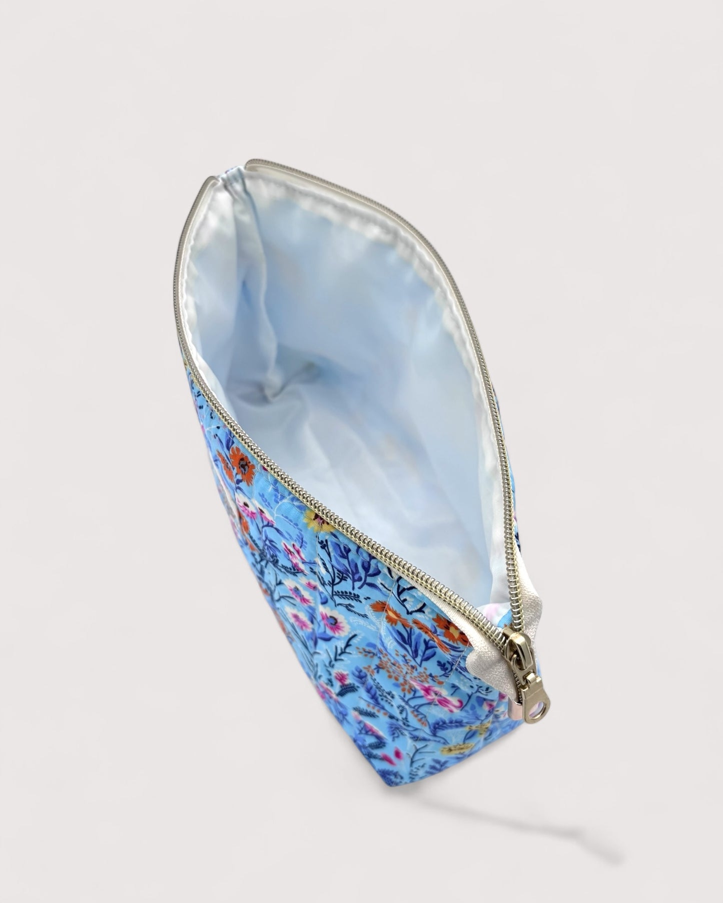 Sky Floral Cotton Wash Bag - Toiletry Pouch