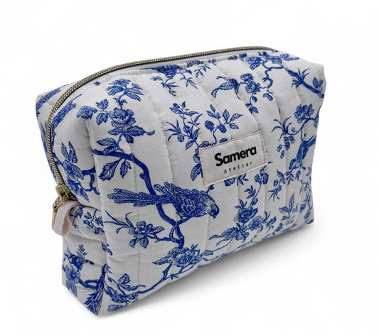 Cretonne Blue Birds Carry all bag