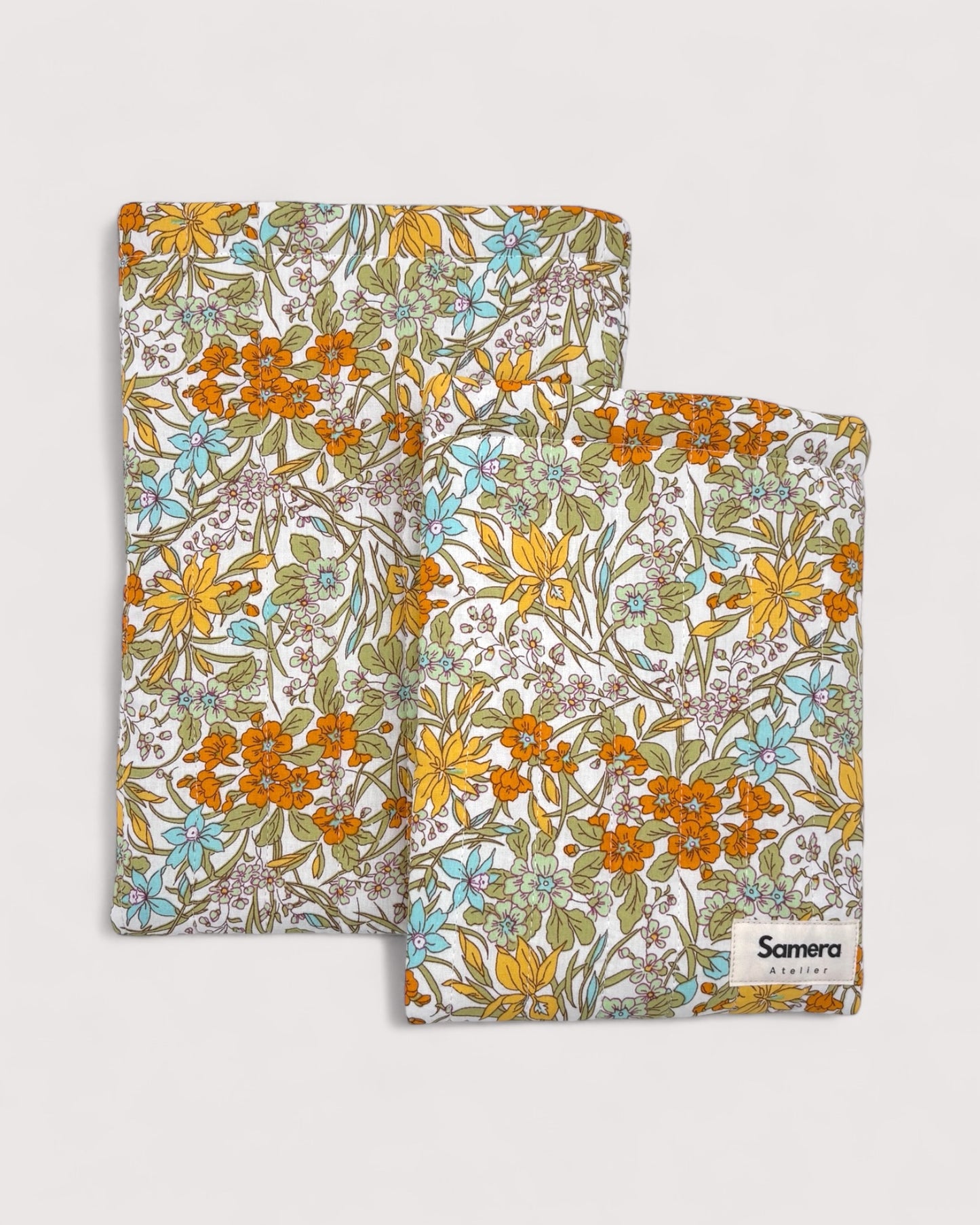 Yellow Floral Book Sleeve