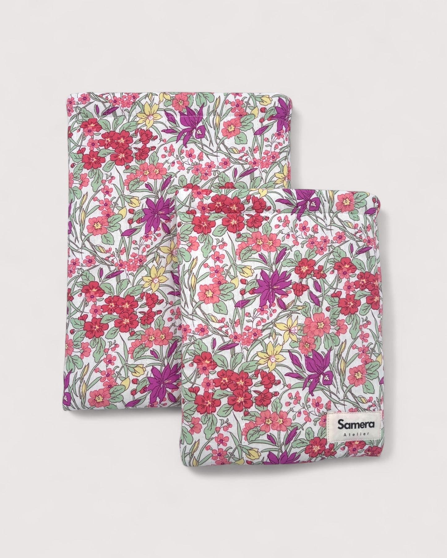Pink Floral Book Sleeve